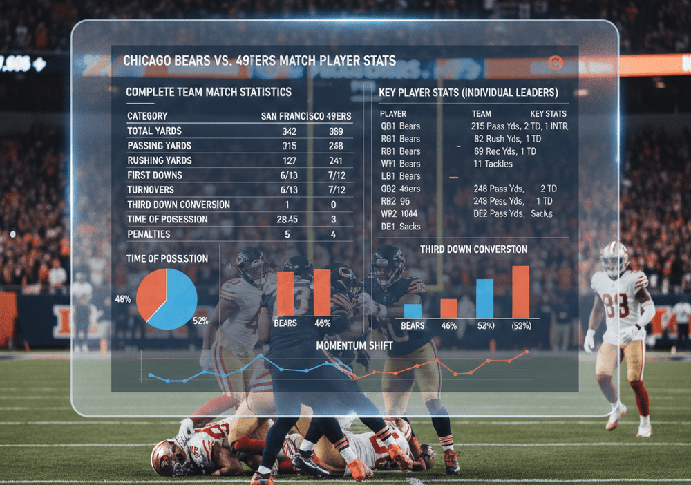 chicago bears vs 49ers match player stats
