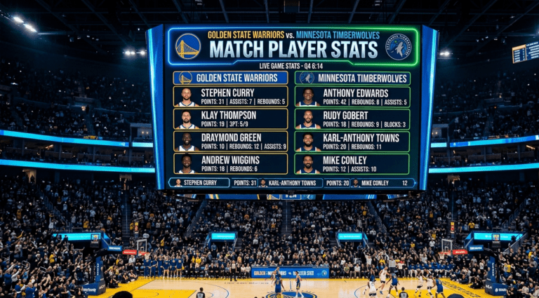 golden state warriors vs timberwolves match player stats