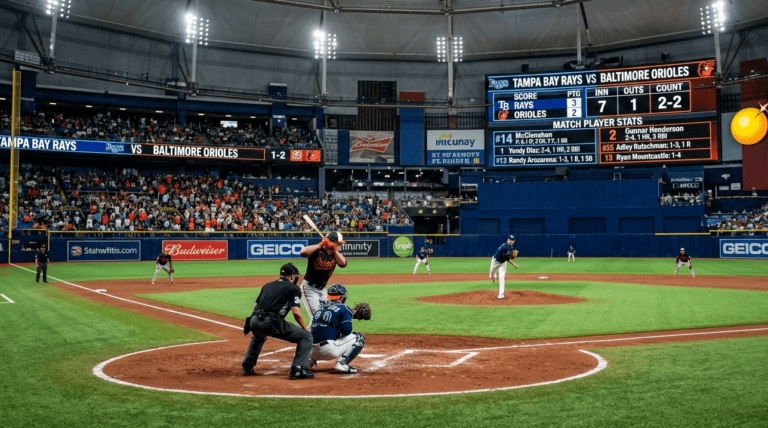 tampa bay rays vs baltimore orioles match player stats