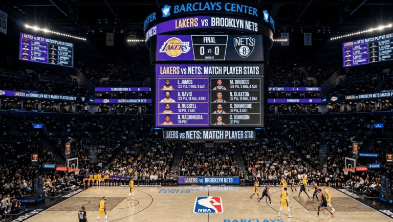 lakers vs brooklyn nets match player stats