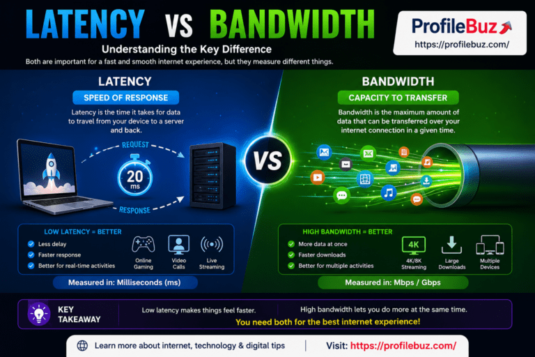 What is latency vs bandwidth