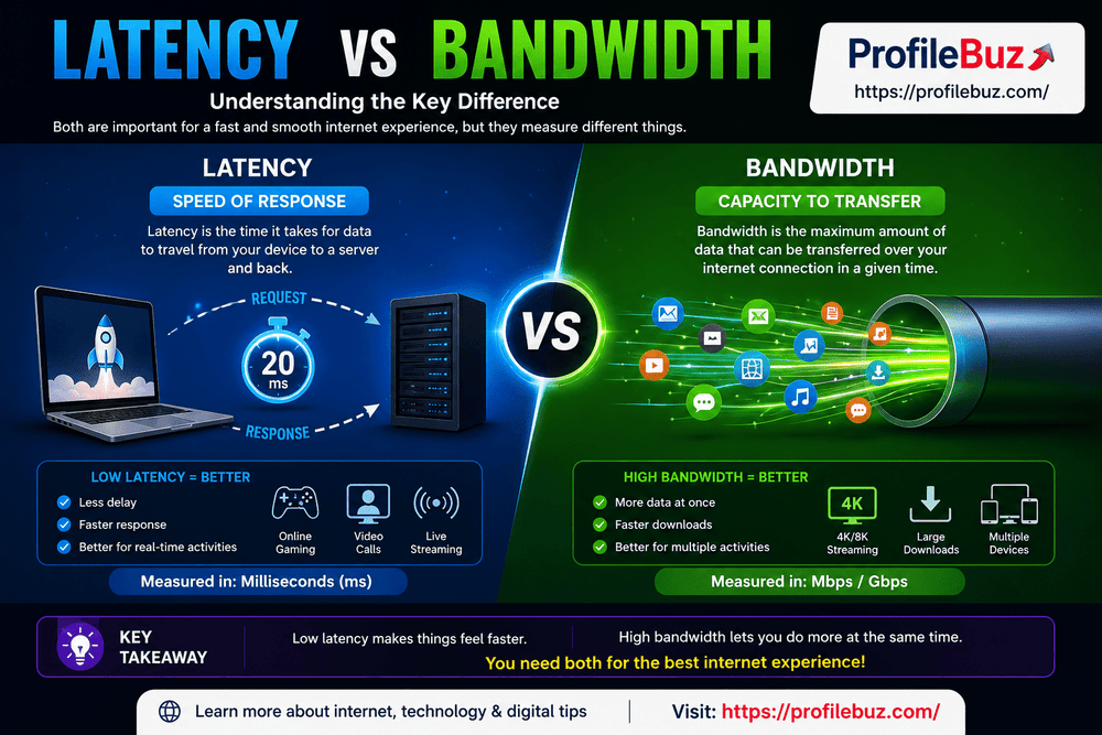 What is latency vs bandwidth