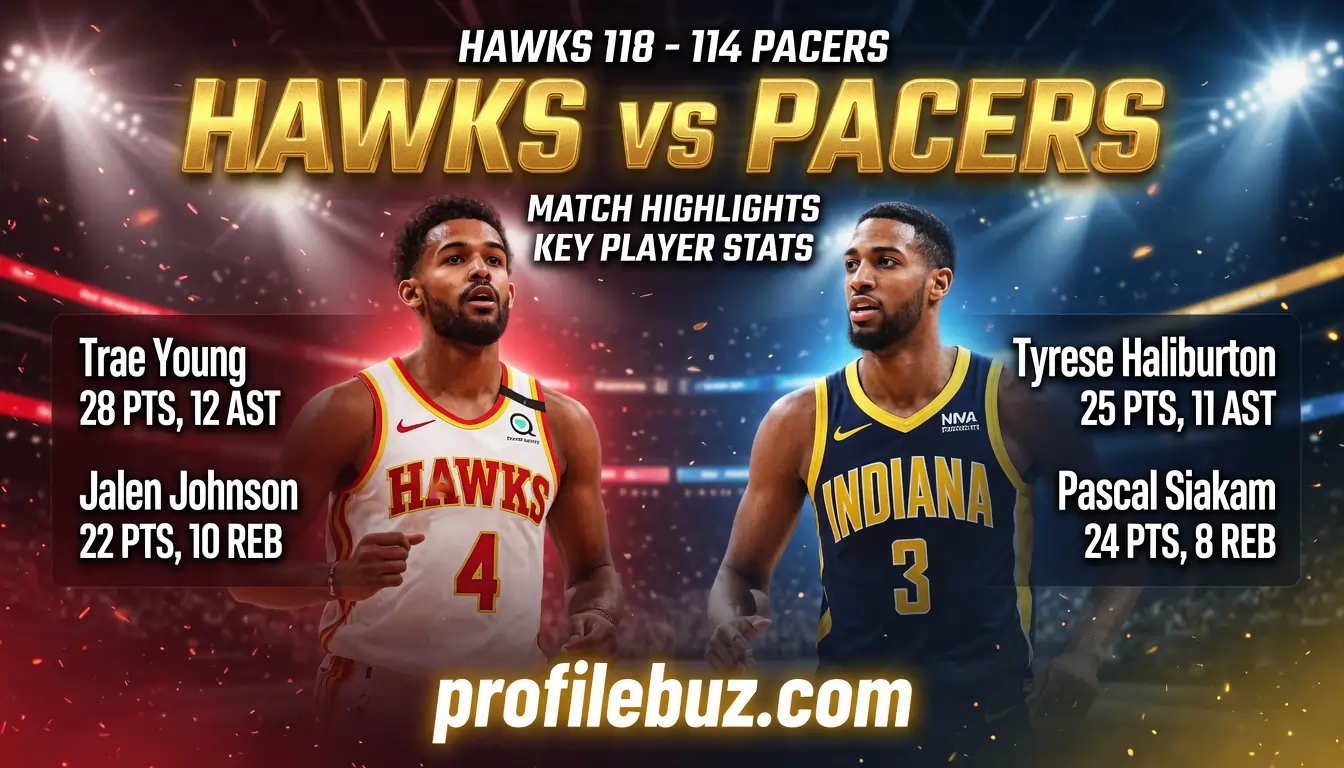 Atlanta Hawks vs Pacers Match Player Stats